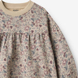 Wheat Main Sweatkjole Lilja Dress 9904 soft sand flowers