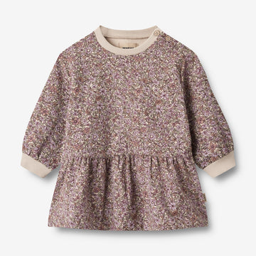 Wheat Main Sweatkjole Zenia | Baby Dresses 1358 lilac flowers