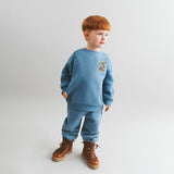 Wheat Main Sweatshirt Badge Sander Sweatshirt 9575 winter blue