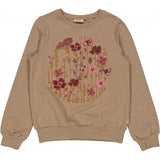 Wheat Main Sweatshirt Blomster Cirkel Sweatshirts 3204 khaki melange