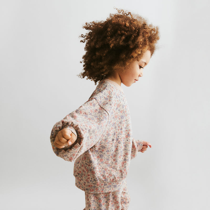 Wheat Main Sweatshirt Lia Sweatshirt 2036 rose dust flowers