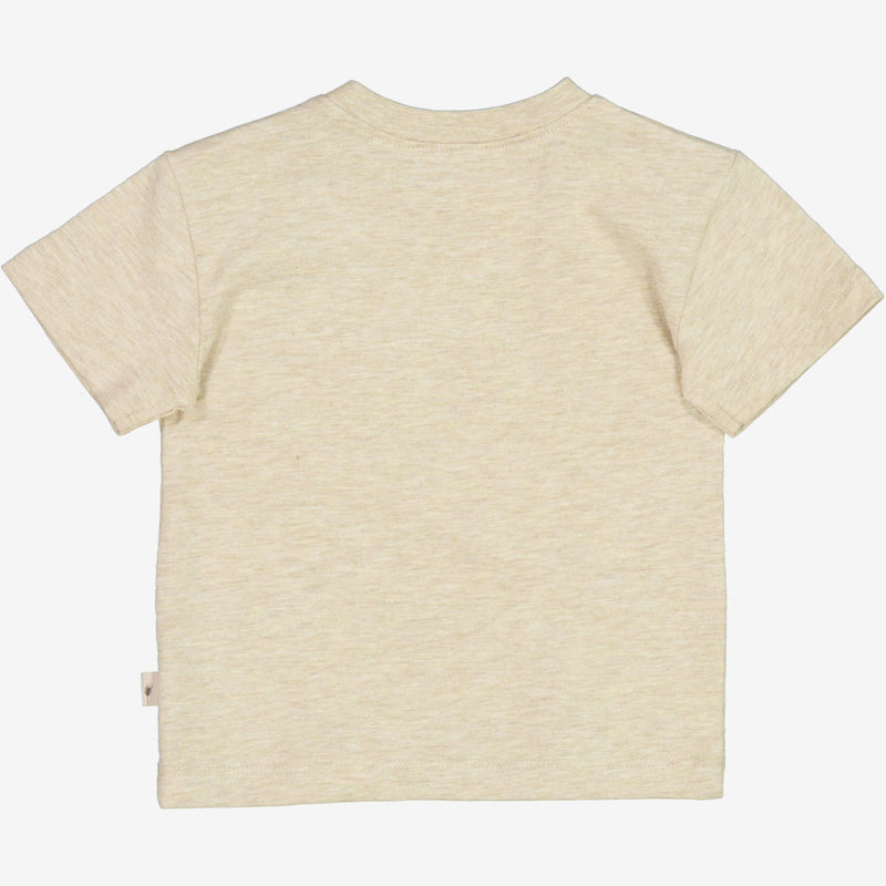Wheat Main  T-Shirt Bi Broderi | Baby Jersey Tops and T-Shirts 9109 buttermilk melange