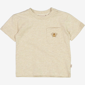 Wheat Main  T-Shirt Bi Broderi | Baby Jersey Tops and T-Shirts 9109 buttermilk melange