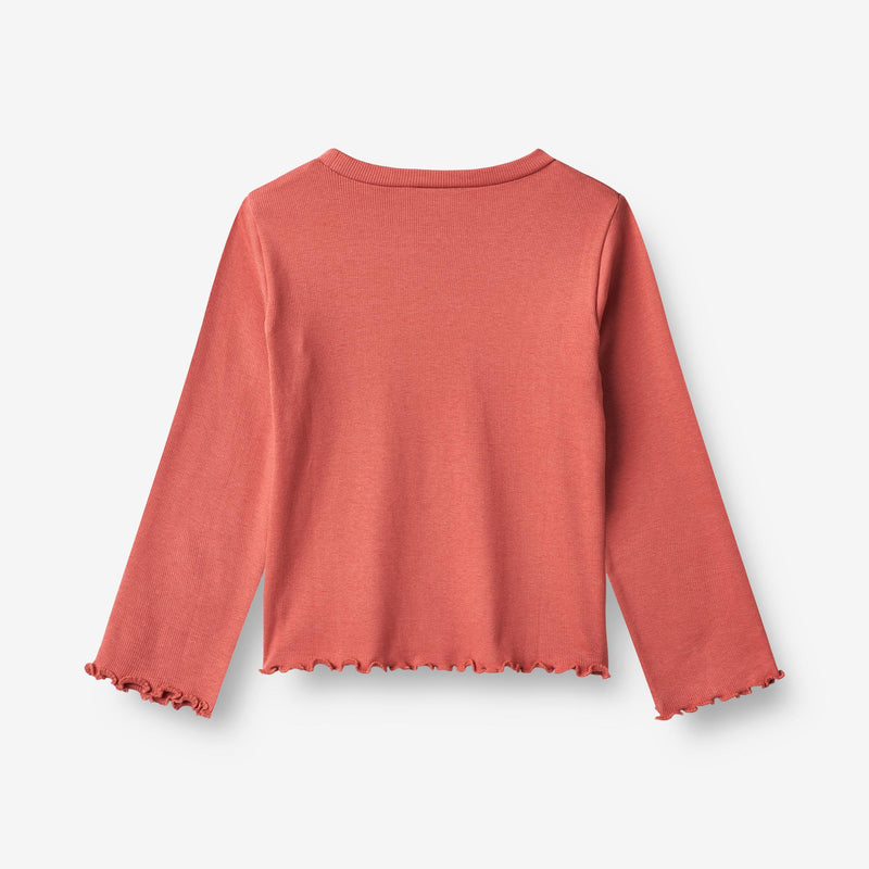 Wheat Main  Langærmet Rib T-shirt Else Jersey Tops and T-Shirts 2020 faded rose