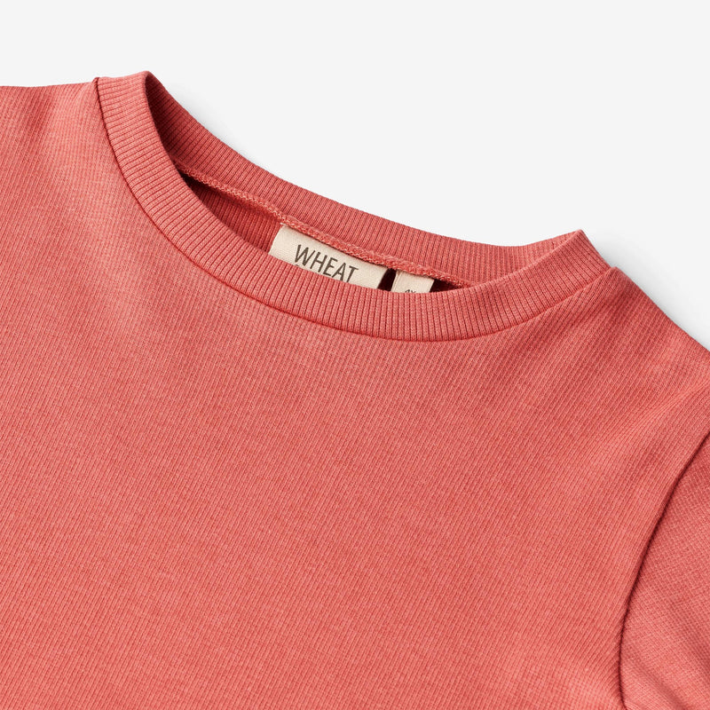 Wheat Main  Langærmet Rib T-shirt Else Jersey Tops and T-Shirts 2020 faded rose