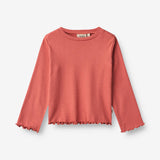 Wheat Main  Langærmet Rib T-shirt Else Jersey Tops and T-Shirts 2020 faded rose