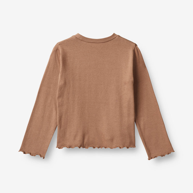 Wheat Main  Langærmet Rib T-shirt Else Jersey Tops and T-Shirts 2121 berry dust