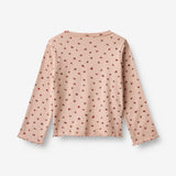 Wheat Main  Langærmet Rib T-shirt Else Jersey Tops and T-Shirts 2359 pink sand flowers