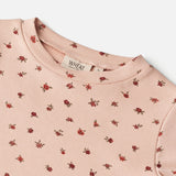 Wheat Main  Langærmet Rib T-shirt Else Jersey Tops and T-Shirts 2359 pink sand flowers