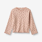 Wheat Main  Langærmet Rib T-shirt Else Jersey Tops and T-Shirts 2359 pink sand flowers