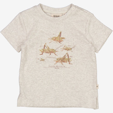 Wheat Main  T-Shirt Græshopper | Baby Jersey Tops and T-Shirts 5060 fossil melange
