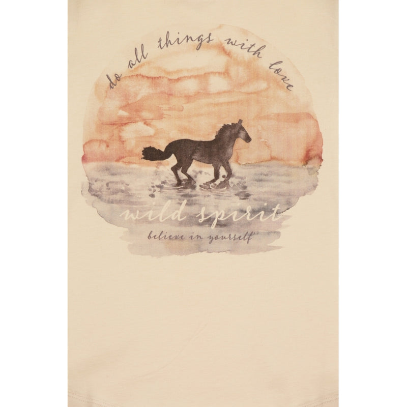 T-Shirt Hest i Solnedgang