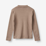 Wheat Main  Langærmet Rib T-Shirt Rosetta Jersey Tops and T-Shirts 3006 soft brown