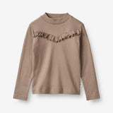 Wheat Main  Langærmet Rib T-Shirt Rosetta Jersey Tops and T-Shirts 3006 soft brown