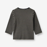 Wheat Main  Langærmet T-shirt Stig | Baby Jersey Tops and T-Shirts 1433 navy stripe