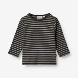 Wheat Main  Langærmet T-shirt Stig | Baby Jersey Tops and T-Shirts 1433 navy stripe