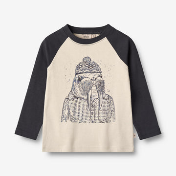 Wheat Main  Langærmet T-shirt Hvalros Jersey Tops and T-Shirts 1432 navy