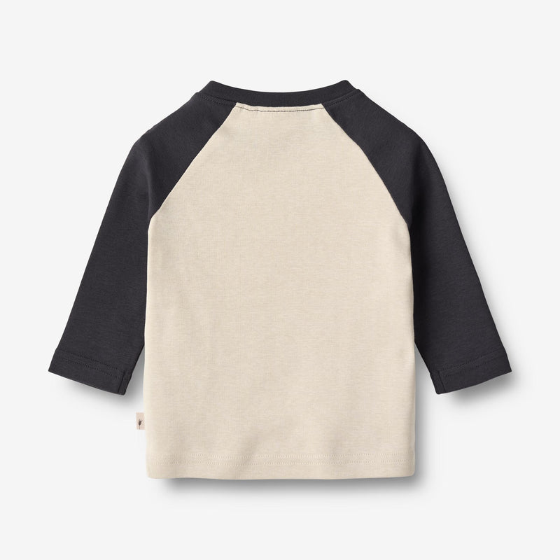 Wheat Main  Langærmet T-shirt Hvalros | Baby Jersey Tops and T-Shirts 1432 navy