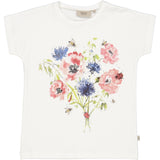 Wheat Main T-Shirt Water Colour Blomster Jersey Tops and T-Shirts 3182 ivory 