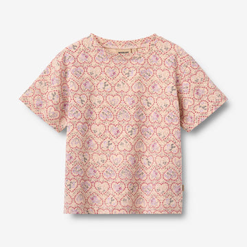 Wheat Main T-shirt Ella T-Shirt 9876 magenta heart flowers