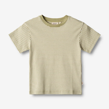 Wheat Main   T-shirt Fabian Jersey Tops and T-Shirts 4126 sage green stripe