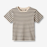 Wheat Main   T-shirt Fabian Jersey Tops and T-Shirts 1433 navy stripe