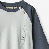 Wheat Main T-shirt L/S Darrin Block T-Shirt 9686 mellow sky
