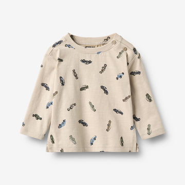 Wheat Main T-shirt L/S Ebbe T-Shirt 9214 cars