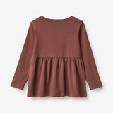 Wheat Main  Langærmet T-Shirt Marcia Broderi Jersey Tops and T-Shirts 2389 plum rose