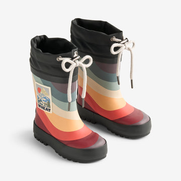 Wheat Footwear Termo Gummistøvle Rubber Boot 1236 rainbow waves