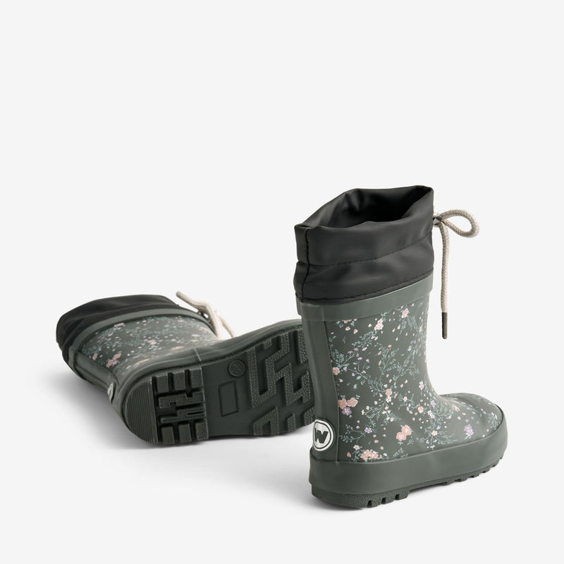 Wheat Footwear Termo Gummistøvle Rubber Boot 9533 forest lake checked flowers