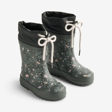 Wheat Footwear Termo Gummistøvle Rubber Boot 9533 forest lake checked flowers