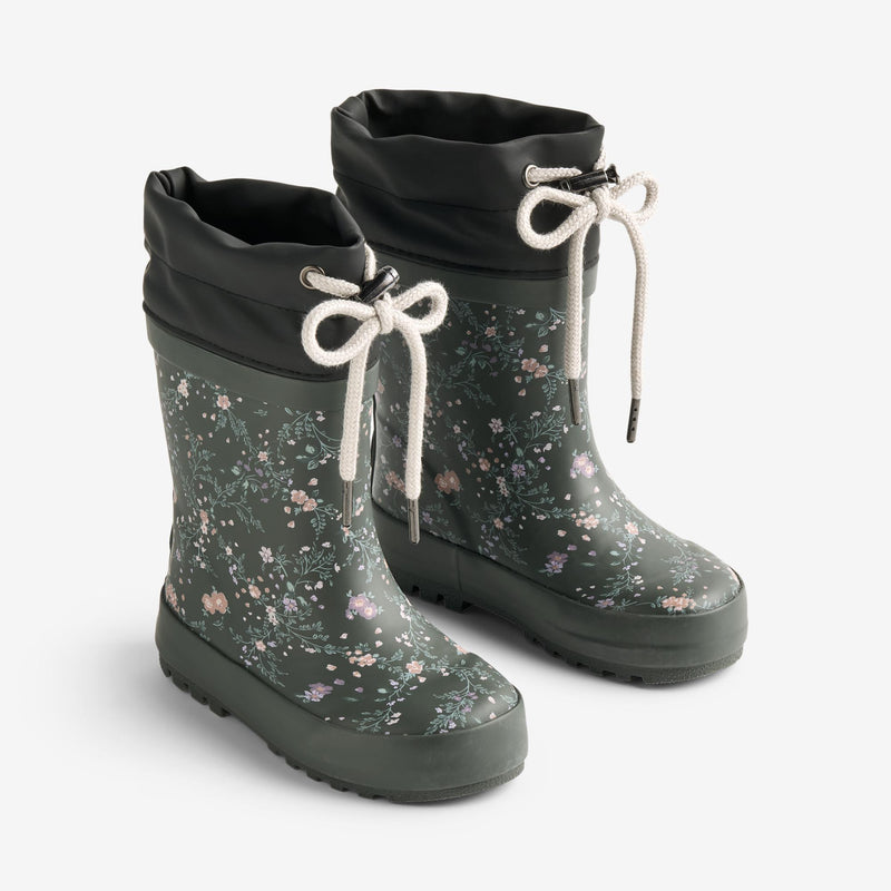 Wheat Footwear Termo Gummistøvle Rubber Boot 9533 forest lake checked flowers