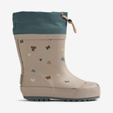 Wheat Footwear Termo Gummistøvle Rubber Boot 9780 grey moon letters