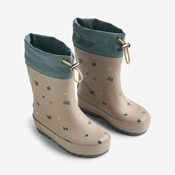 Wheat Footwear Termo Gummistøvle Rubber Boot 9780 grey moon letters