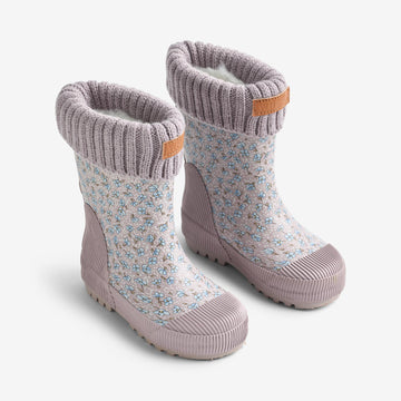 Wheat Footwear Termo Gummistøvle Wader Rubber Boot 9735 lilac blue flowers