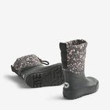 Wheat Footwear Termo Snestøvle Drizzle Rubber Boot 9528 black sea open flowers
