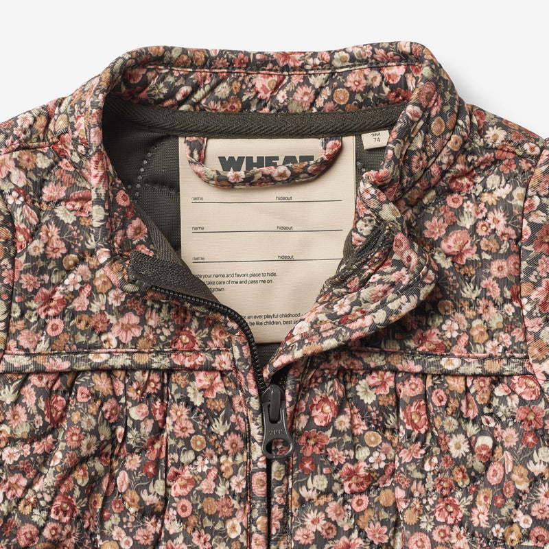 Wheat Outerwear Termojakke Thilde | Baby Thermo 1186 raven wild flowers