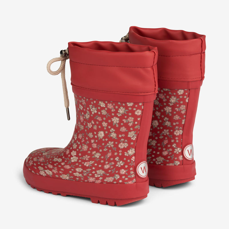 Wheat Footwear Printet Termo Gummistøvle Rubber Boots 2077 red flowers