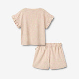 Wheat Main Todelt Sæt med T-shirt og Shorts Set 9422 coral flowers