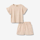 Wheat Main Todelt Sæt med T-shirt og Shorts Set 9422 coral flowers