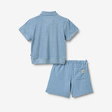 Wheat Main Todelt sæt med Kortærmet Polo og Shorts Set 1260 faded denim