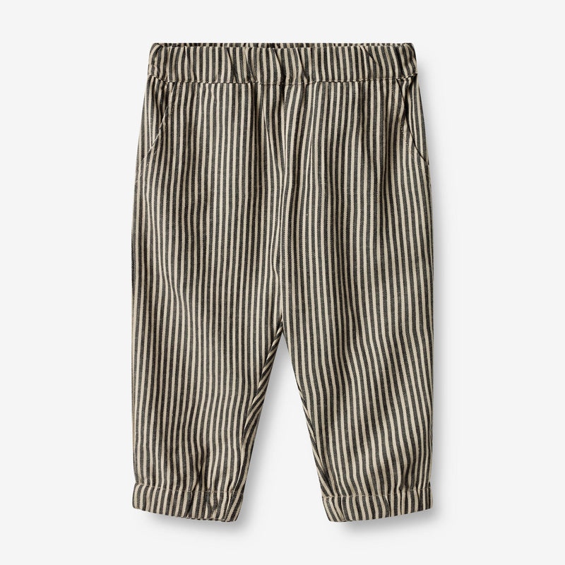 Wheat Main  Bukser Andy | Baby Trousers 0030 black coal stripe