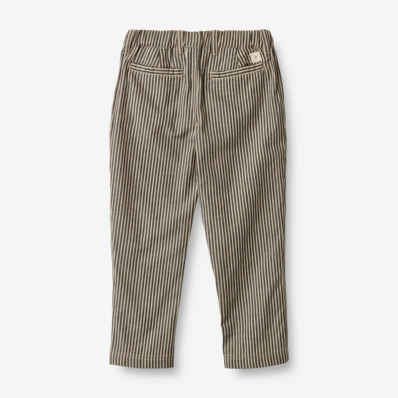 Wheat Main  Bukser Egon Trousers 0030 black coal stripe