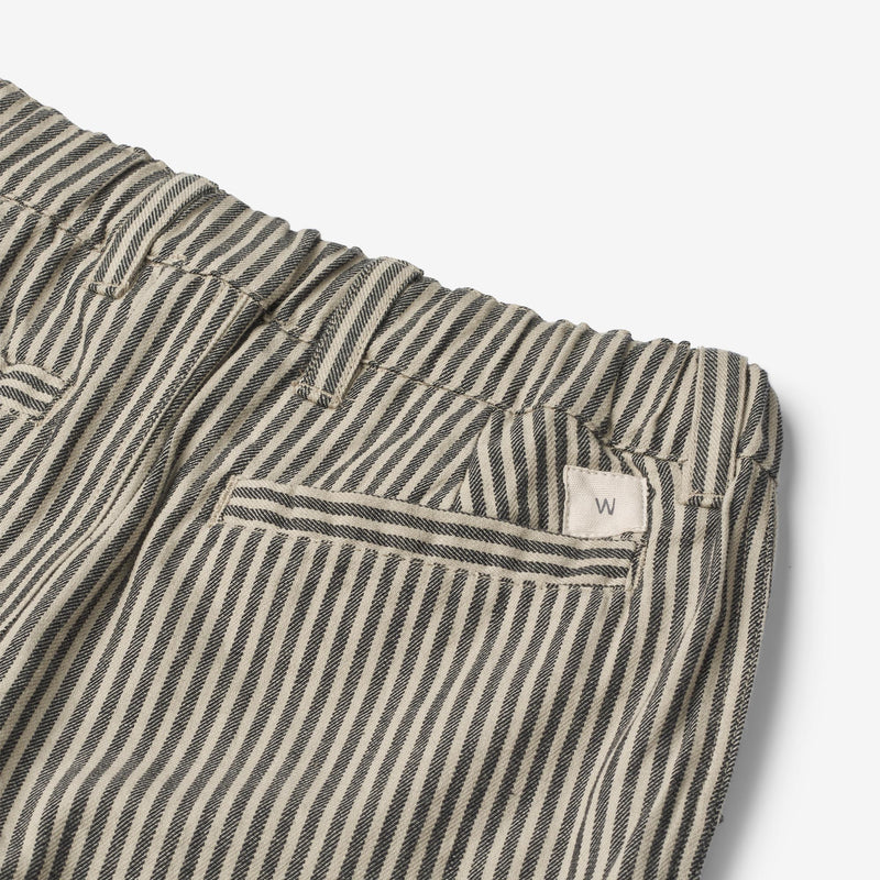 Wheat Main  Bukser Egon Trousers 0030 black coal stripe