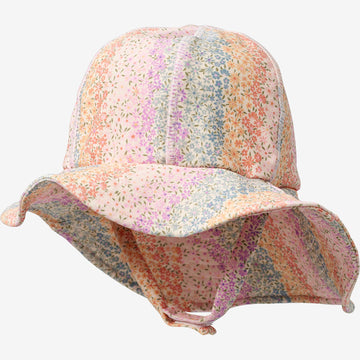 Wheat Main   UV Solhat m. Velcro Swimwear 9506 rainbow flowers