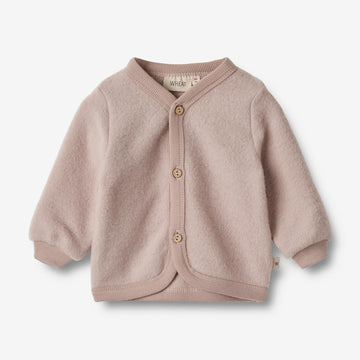 Wheat Wool Uld Fleece Cardigan Kari Sweatshirt 1135 dry rose