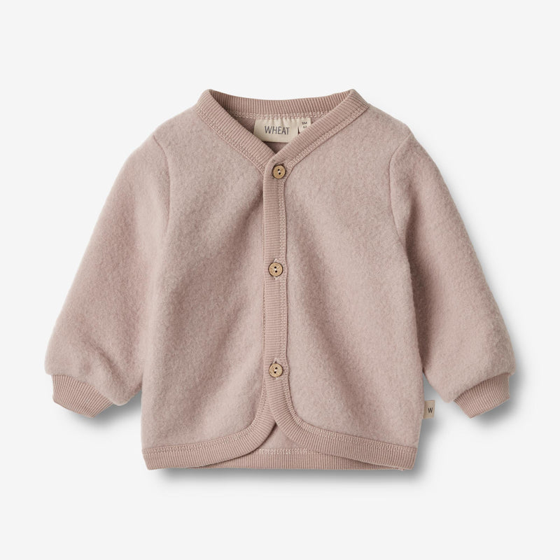 Wheat Wool Uld Fleece Cardigan Kari Sweatshirts 1135 dry rose