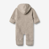 Wheat Wool Uld Fleece Heldragt Ata Jumpsuit 3204 khaki melange