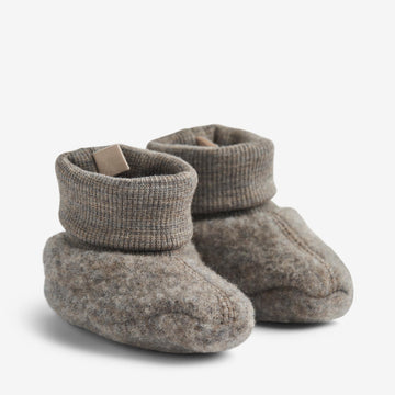 Wheat Wool Uld Fleece Futter Lei Accessories 3015 brown melange